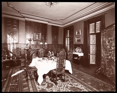 Dining room at the residence of Mr. Reginald de Koven, New York by Byron Company